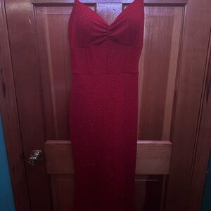 Elegant Red Glitter Dress